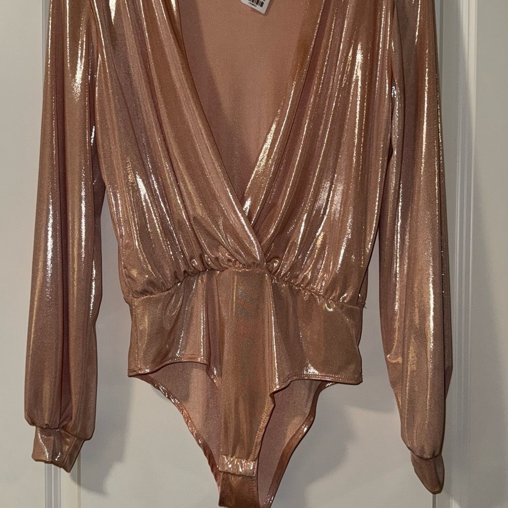 AKIRA Metallic Pink Bodysuit